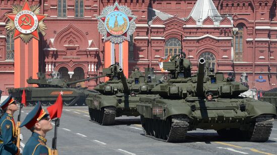 Final rehearsal of military parade to mark 70th anniversary of Victory in 1941-1945 Great Patriotic War