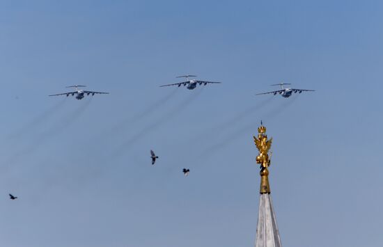 Final rehearsal of military parade to mark 70th anniversary of Victory in 1941-1945 Great Patriotic War