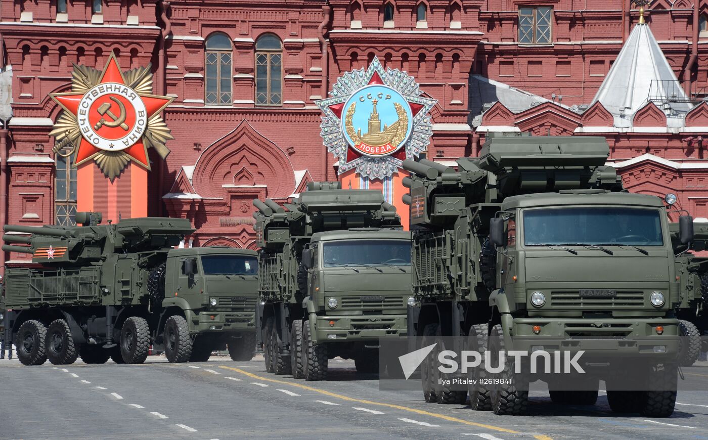 Final rehearsal of military parade to mark 70th anniversary of Victory in 1941-1945 Great Patriotic War