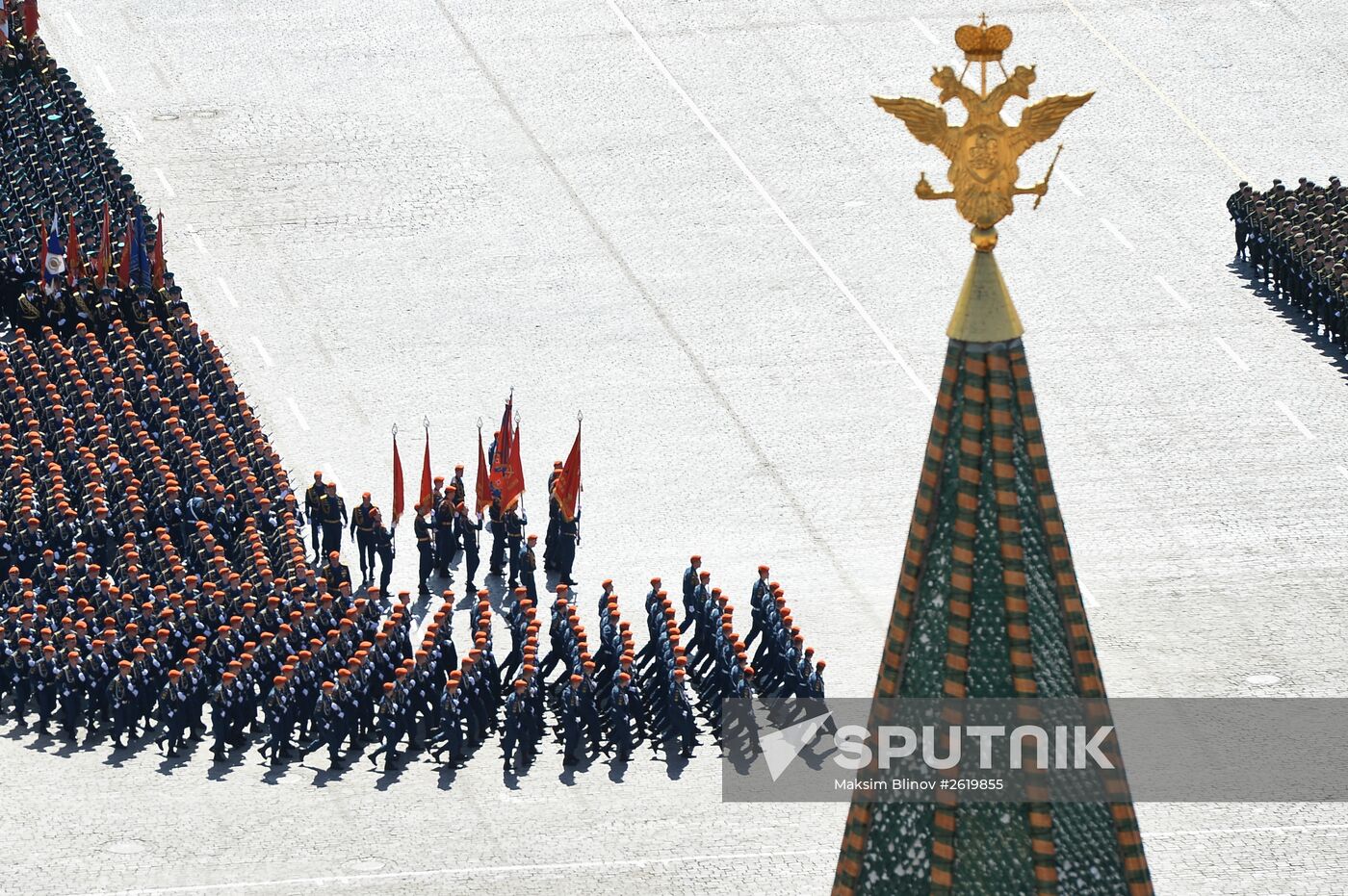 Final rehearsal of military parade to mark 70th anniversary of Victory in 1941-1945 Great Patriotic War