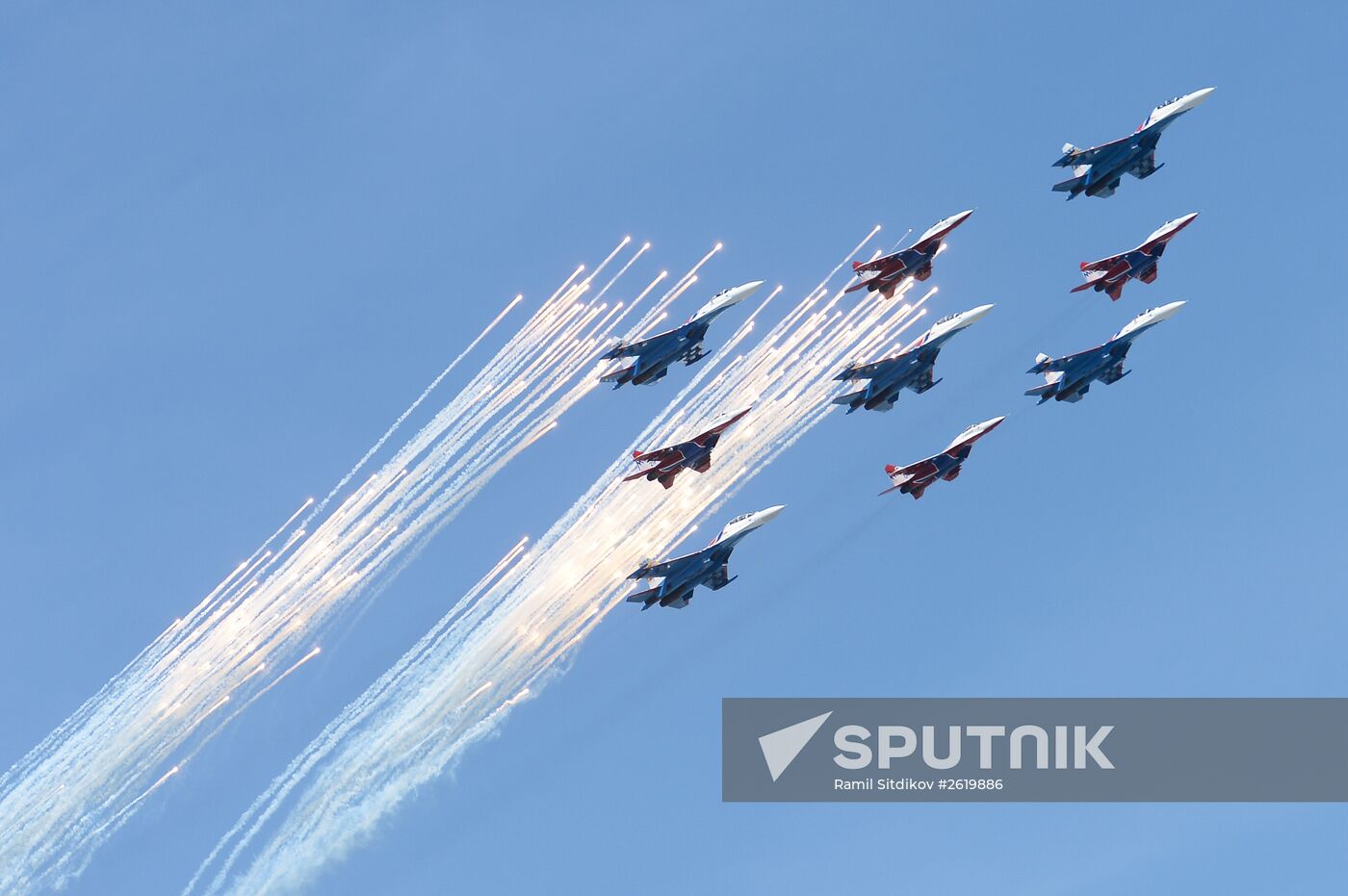 Final rehearsal of military parade to mark 70th anniversary of Victory in 1941-1945 Great Patriotic War