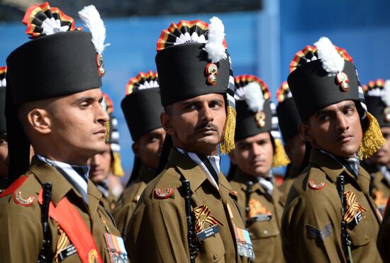 Final rehearsal of military parade to mark 70th anniversary of Victory in 1941-1945 Great Patriotic War