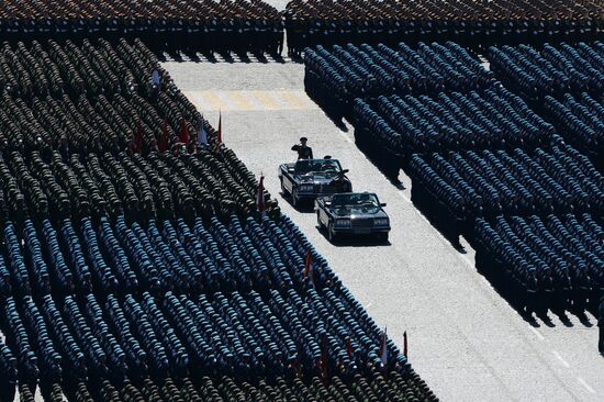 Final rehearsal of military parade to mark 70th anniversary of Victory in 1941-1945 Great Patriotic War