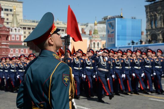 Final rehearsal of military parade to mark 70th anniversary of Victory in 1941-1945 Great Patriotic War