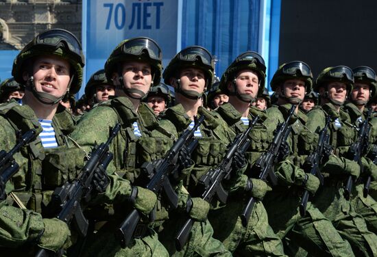 Final rehearsal of military parade to mark 70th anniversary of Victory in 1941-1945 Great Patriotic War