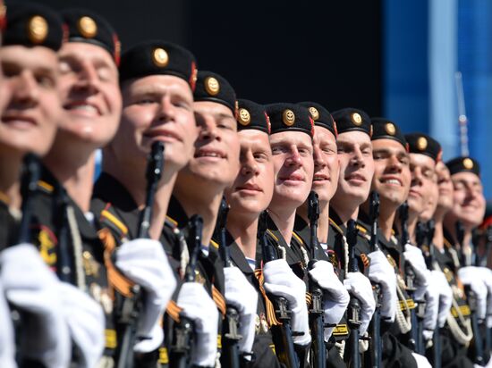 Final rehearsal of military parade to mark 70th anniversary of Victory in 1941-1945 Great Patriotic War