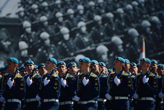 Final rehearsal of military parade to mark 70th anniversary of Victory in 1941-1945 Great Patriotic War