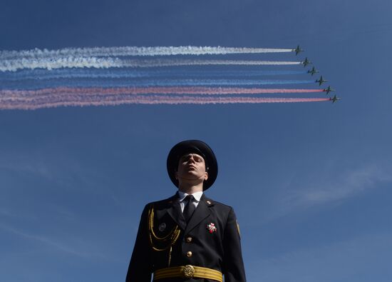 Final rehearsal of military parade to mark 70th anniversary of Victory in 1941-1945 Great Patriotic War