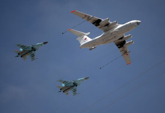 Final rehearsal of military parade to mark 70th anniversary of Victory in 1941-1945 Great Patriotic War