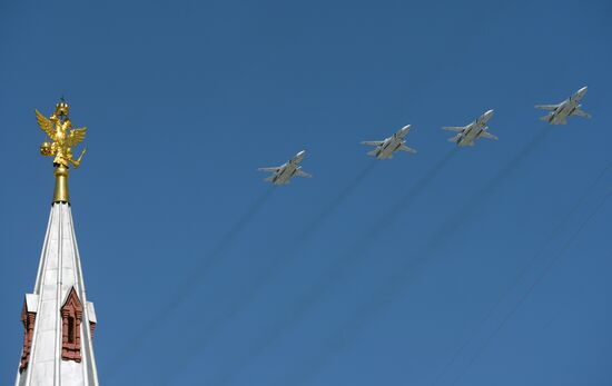 Final rehearsal of military parade to mark 70th anniversary of Victory in 1941-1945 Great Patriotic War
