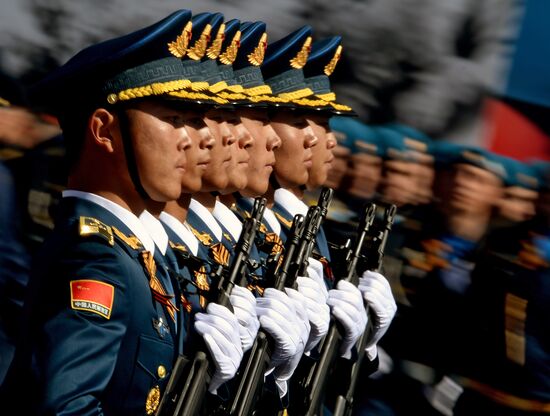 Final rehearsal of military parade to mark 70th anniversary of Victory in 1941-1945 Great Patriotic War