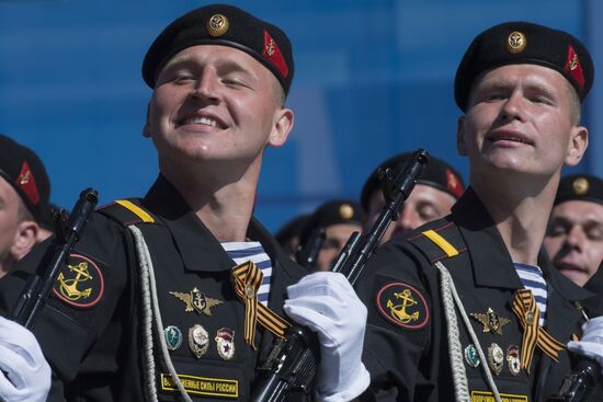 Final rehearsal of military parade to mark 70th anniversary of Victory in 1941-1945 Great Patriotic War