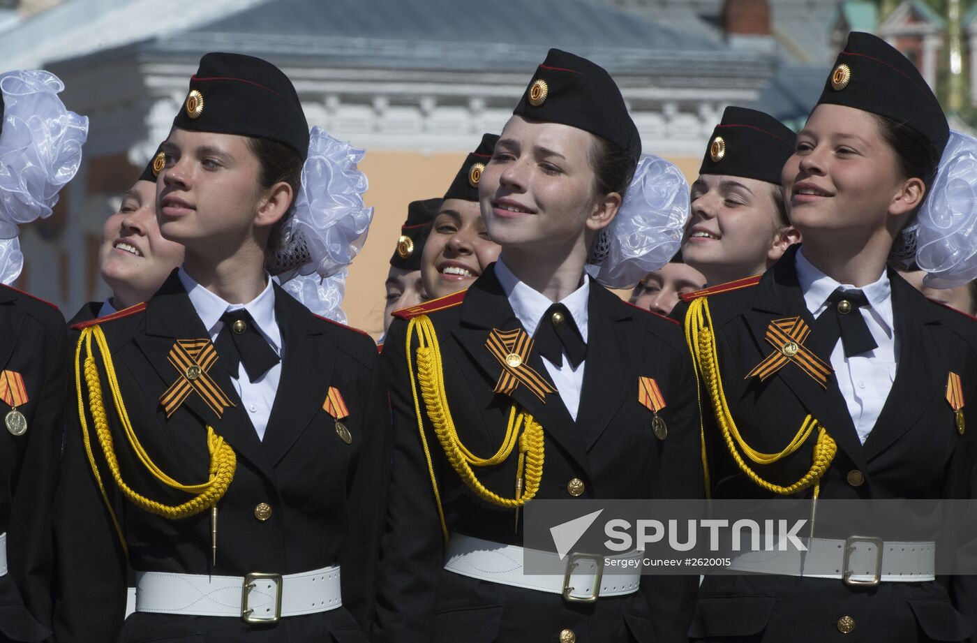 Ceremonial unit soldiers at the final rehearsal of the military parade to mark the 70th anniversary of Victory in the 1941-1945 Great Patrio