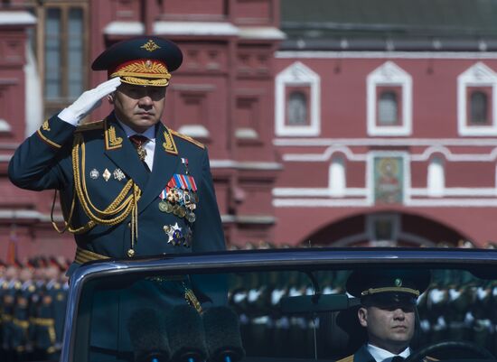 Final rehearsal of military parade to mark 70th anniversary of Victory in 1941-1945 Great Patriotic War