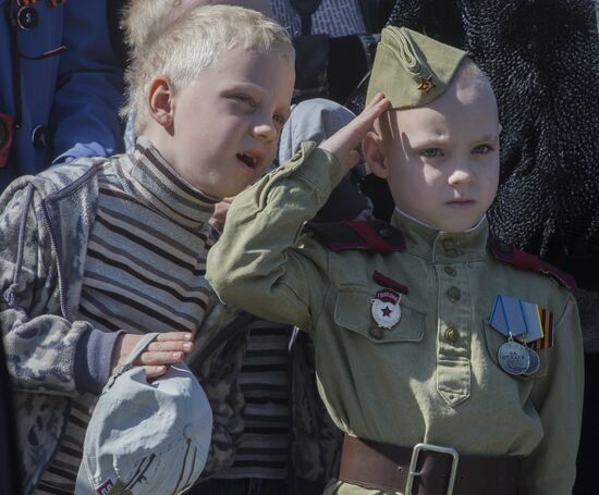 Final rehearsal of military parade to mark 70th anniversary of Victory in 1941-1945 Great Patriotic War