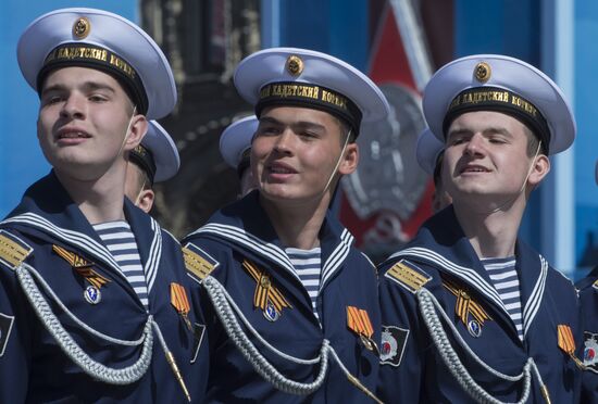 Final rehearsal of military parade to mark 70th anniversary of Victory in 1941-1945 Great Patriotic War