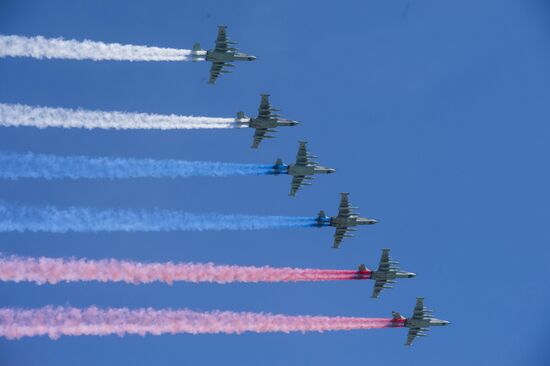 Final rehearsal of military parade to mark 70th anniversary of Victory in 1941-1945 Great Patriotic War