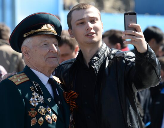 Final rehearsal of military parade to mark 70th anniversary of Victory in 1941-1945 Great Patriotic War