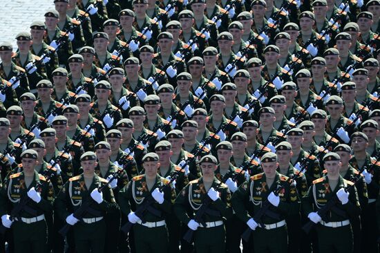 Final rehearsal of military parade to mark 70th anniversary of Victory in 1941-1945 Great Patriotic War