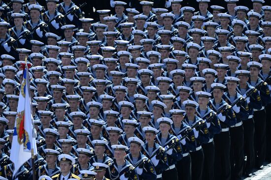 Final rehearsal of military parade to mark 70th anniversary of Victory in 1941-1945 Great Patriotic War