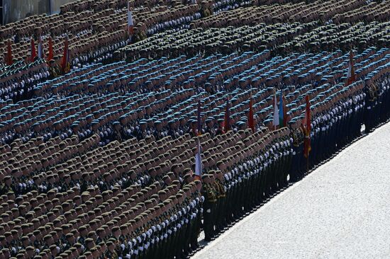 Final rehearsal of military parade to mark 70th anniversary of Victory in 1941-1945 Great Patriotic War