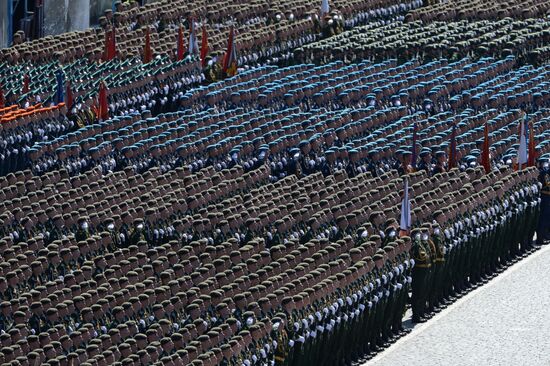 Final rehearsal of military parade to mark 70th anniversary of Victory in 1941-1945 Great Patriotic War