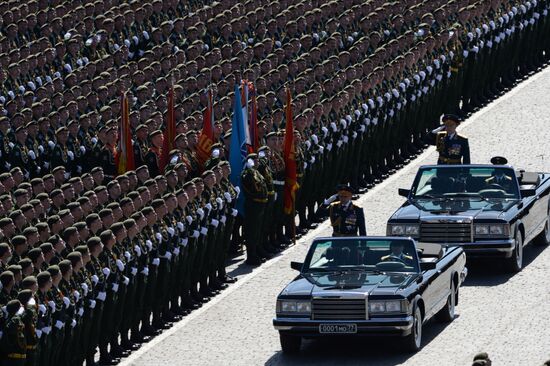 Final rehearsal of military parade to mark 70th anniversary of Victory in 1941-1945 Great Patriotic War