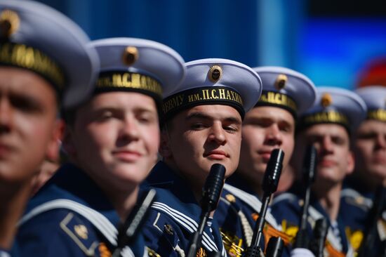 Final rehearsal of military parade to mark 70th anniversary of Victory in 1941-1945 Great Patriotic War