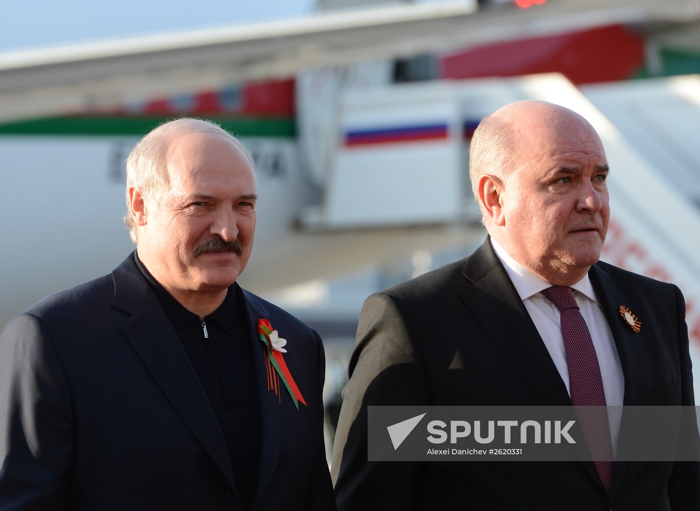 President of Belarus Alexander Lukashenko arrives in Moscow