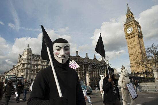 Occupy Democracy picket in London