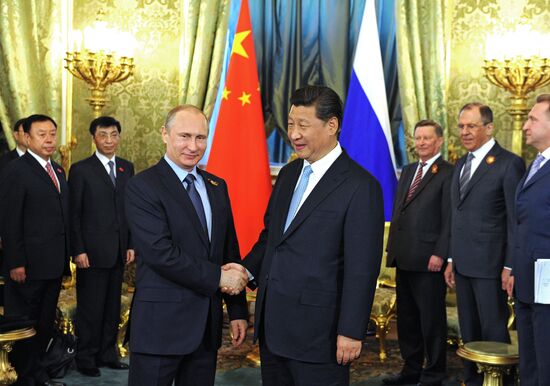 President Vladimir Putin meets with Chinese President Xi Jinping