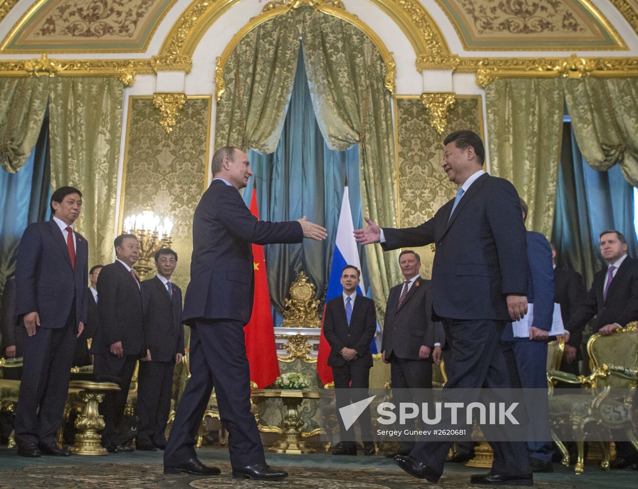 President Vladimir Putin meets with Chinese President Xi Jinping