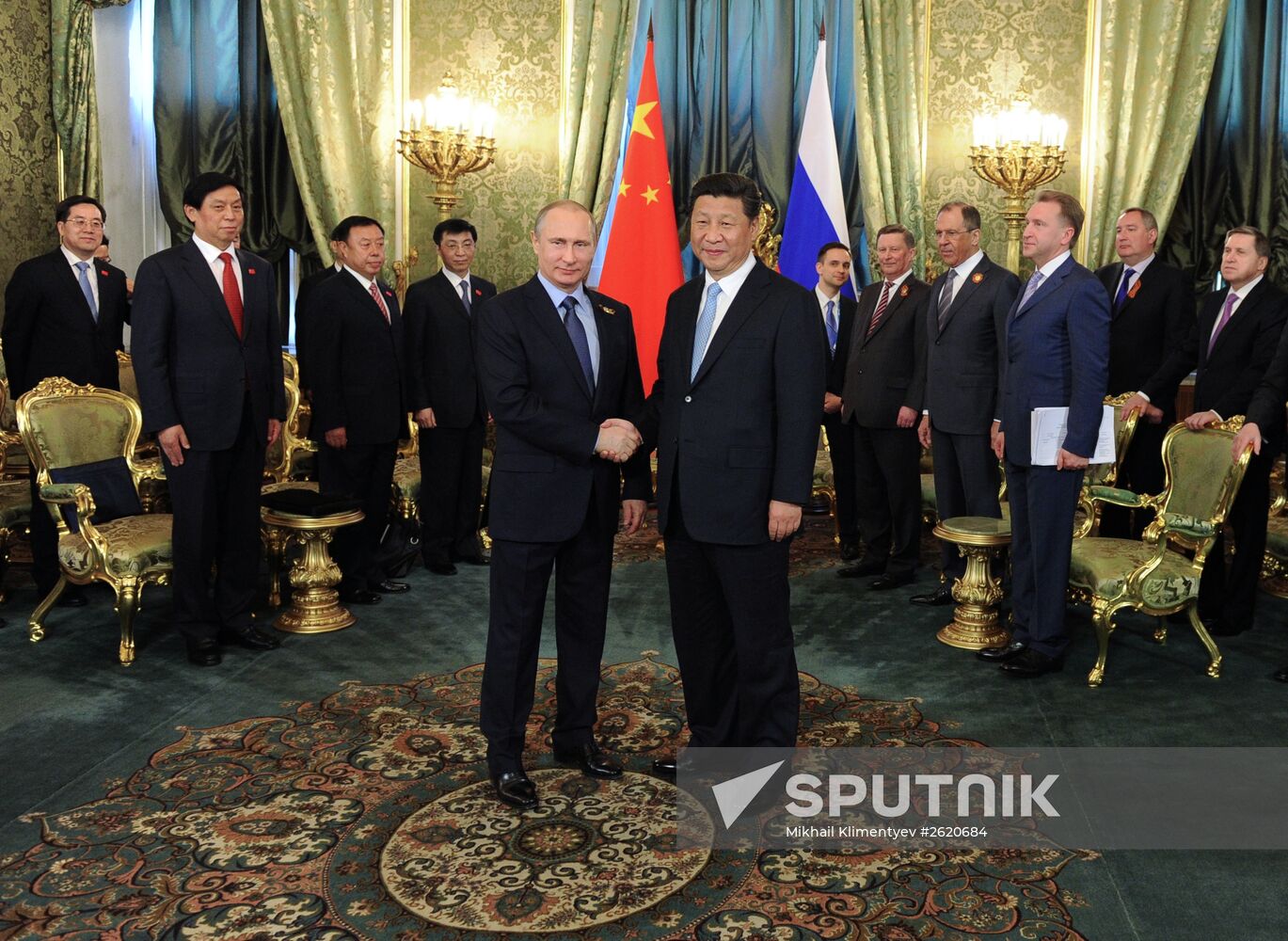 President Vladimir Putin meets with Chinese President Xi Jinping
