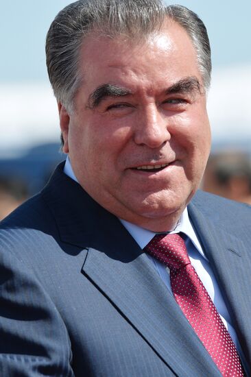President of Tajikistan Emomali Rahmon arrives in Moscow