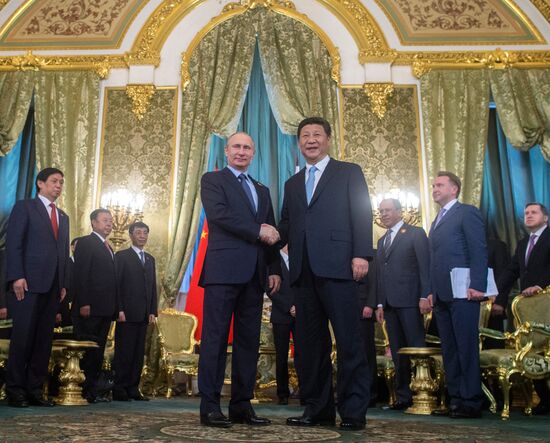 President Vladimir Putin meets with Chinese President Xi Jinping