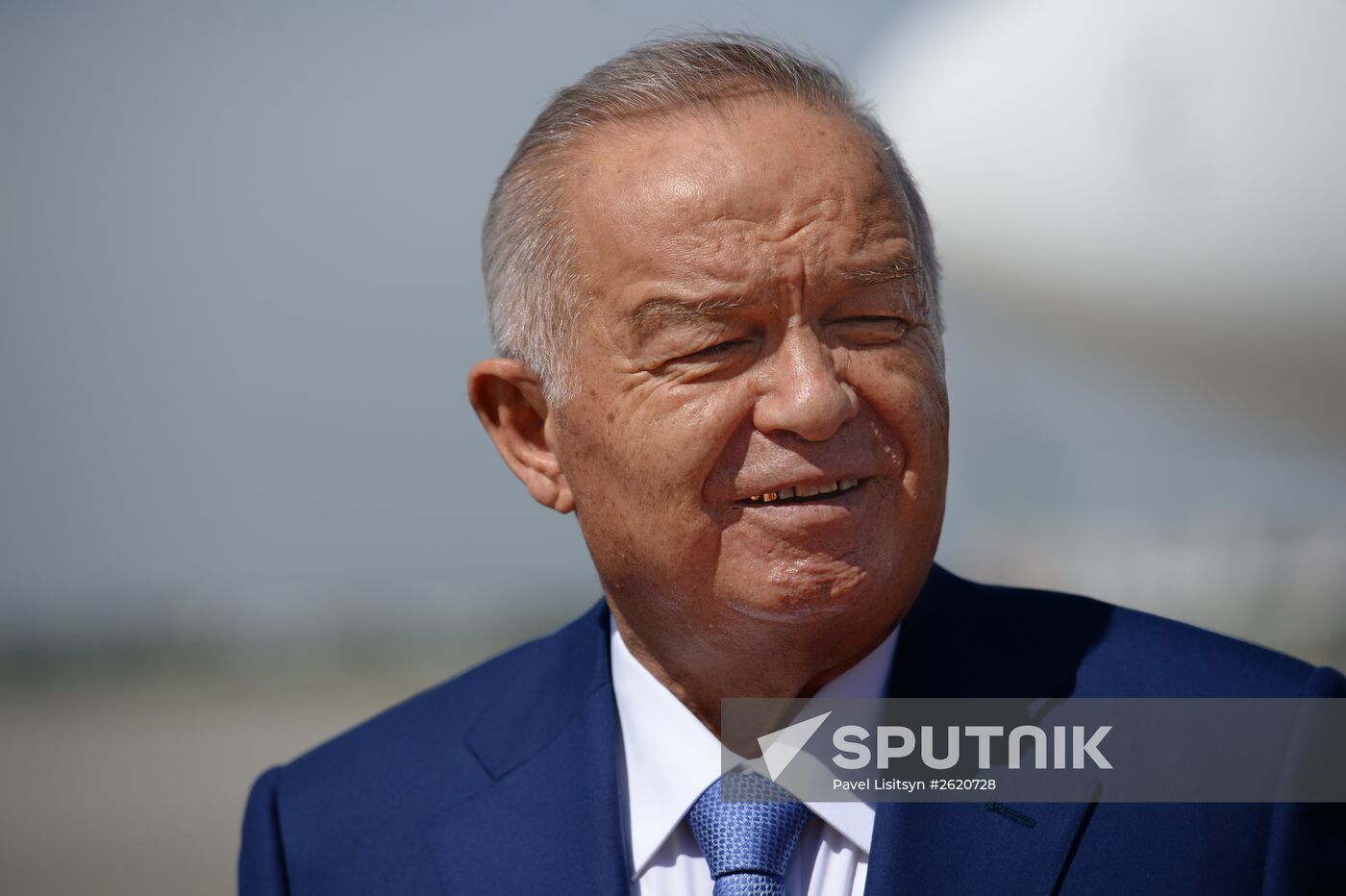 President of Uzbekistan Islam Karimov arrives in Moscow
