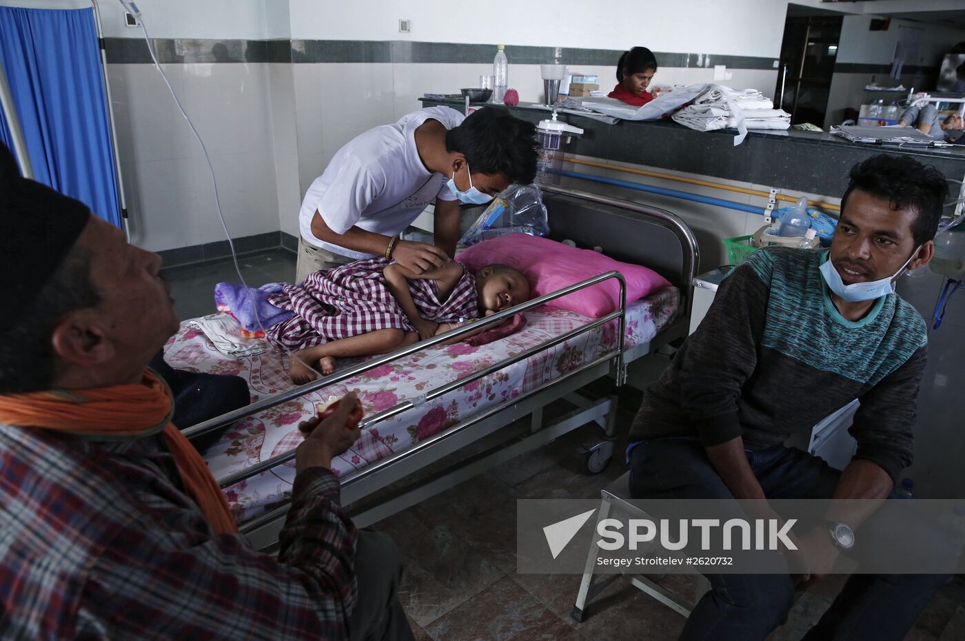 Earthquake victims at Bir Hospital, Kathmandu