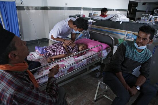 Earthquake victims at Bir Hospital, Kathmandu