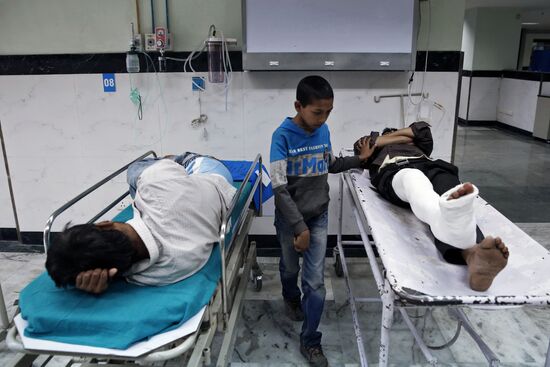 Earthquake victims in Bir Hospital, Kathmandu