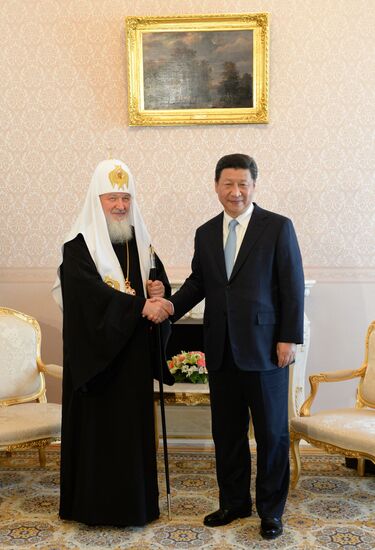 Patriarch Kirill of Moscow and All Russia meets with Chinese President Xi Jinping