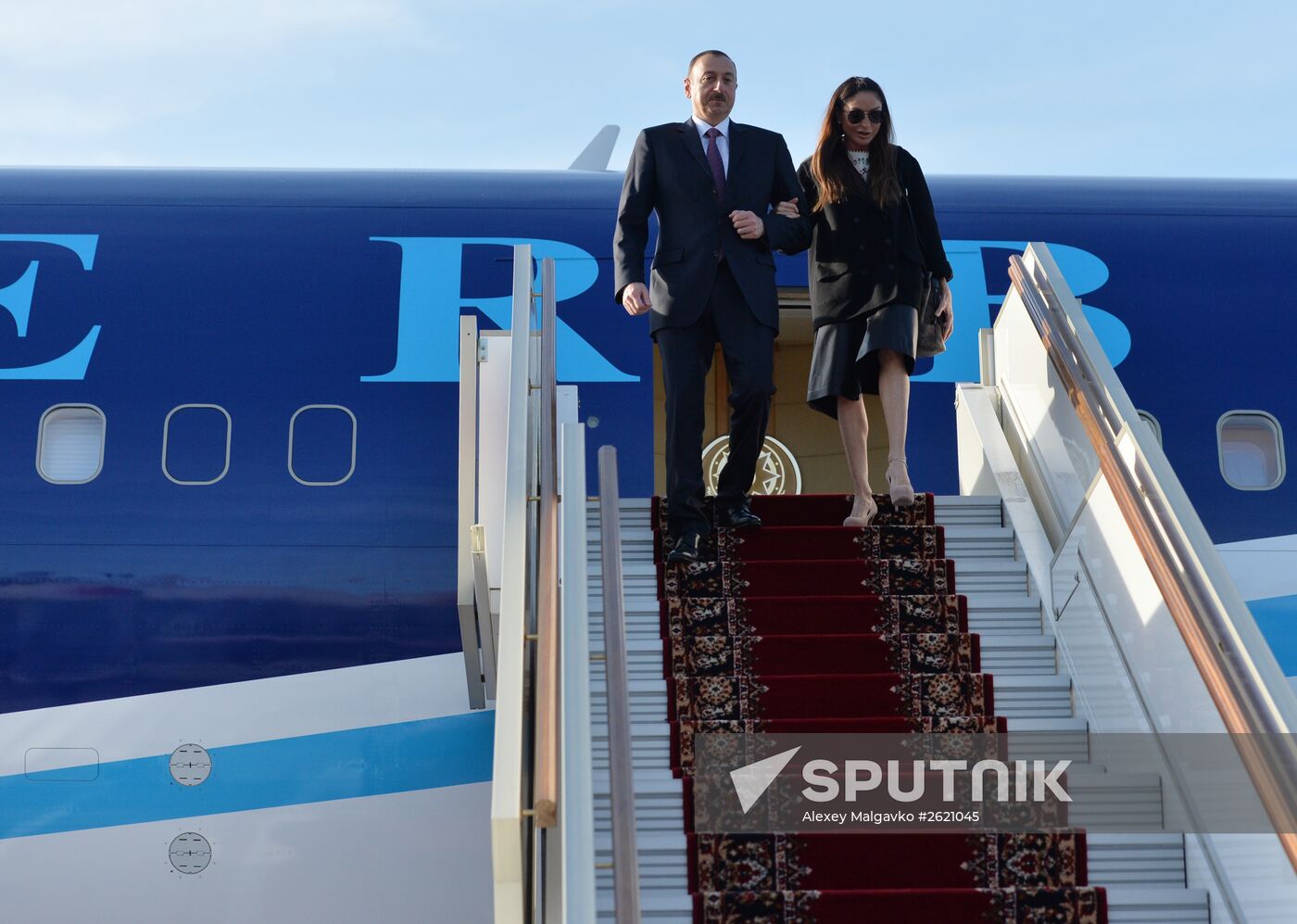 President of Azerbaijan Ilkham Aliyev arrives in Moscow