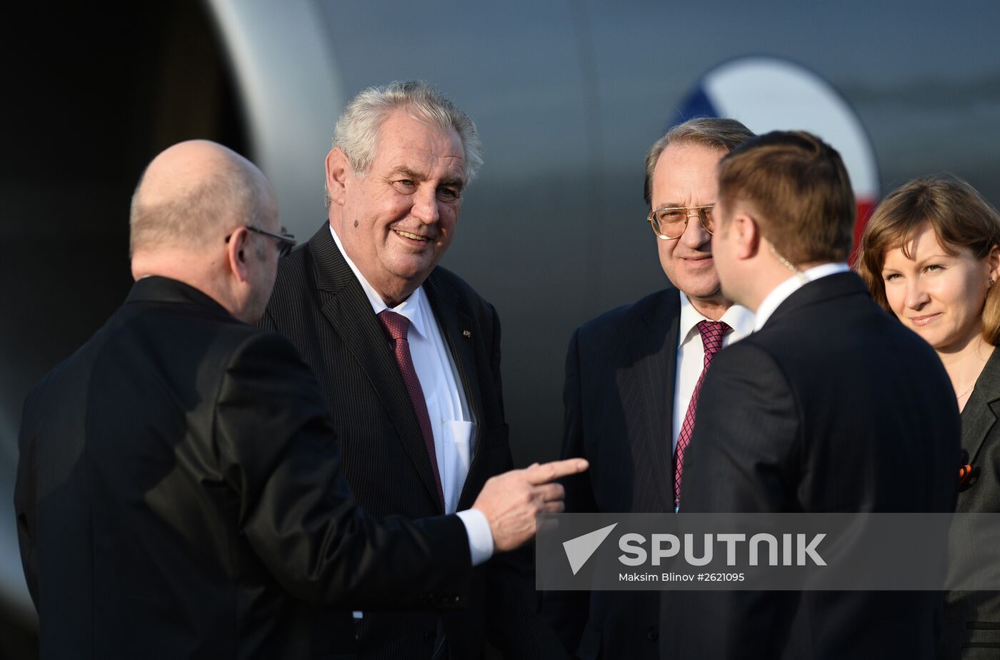 President of Czech Republic Milos Zeman arrives in Moscow