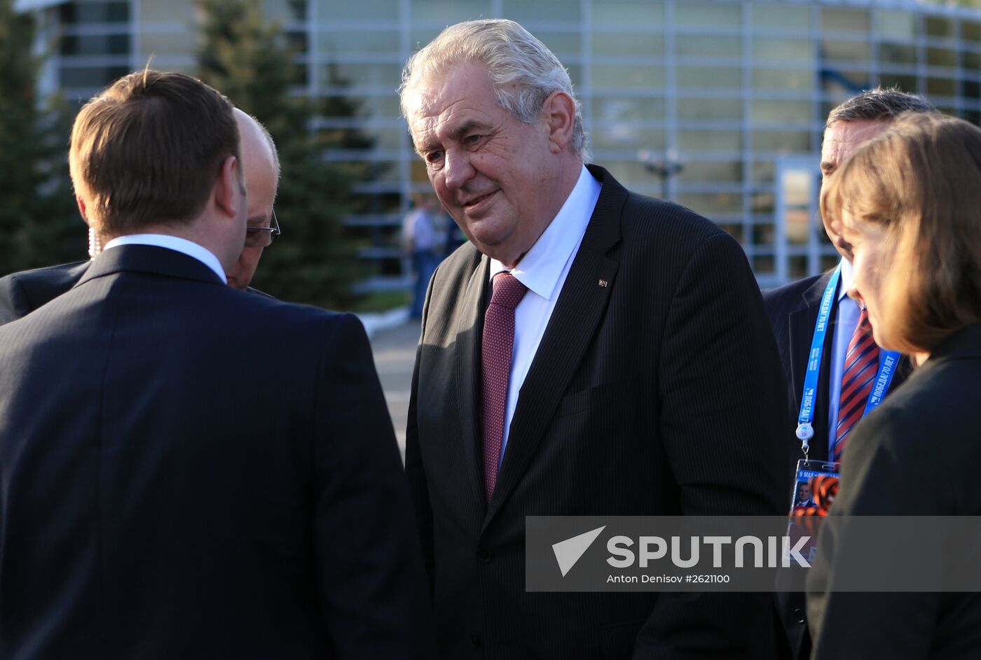 Czech President Miloš Zeman arrives in Moscow