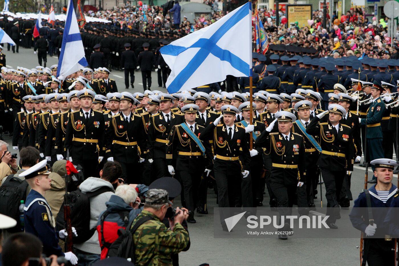 Victory Day parade in Vladivostok