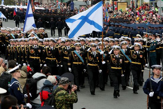 Victory Day parade in Vladivostok