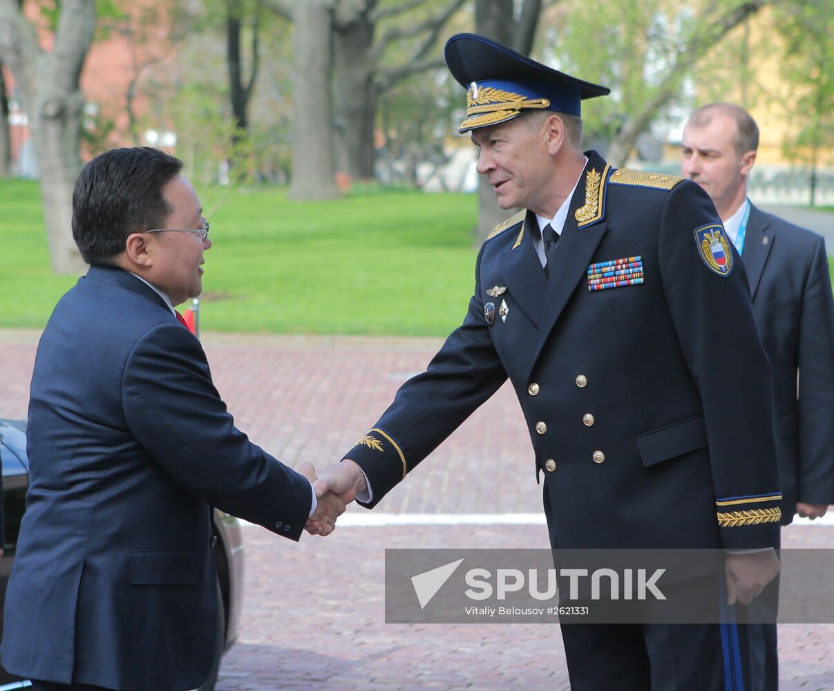 Kremlin Superintendent Sergei Khlebnikov welcomes foreign delegation heads and honorary guests