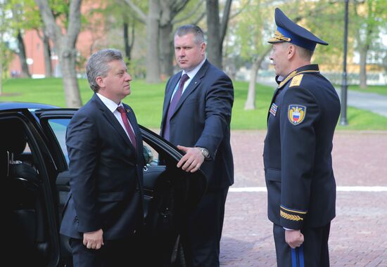 Kremlin Superintendent Sergei Khlebnikov welcomes foreign delegation heads and honorary guests