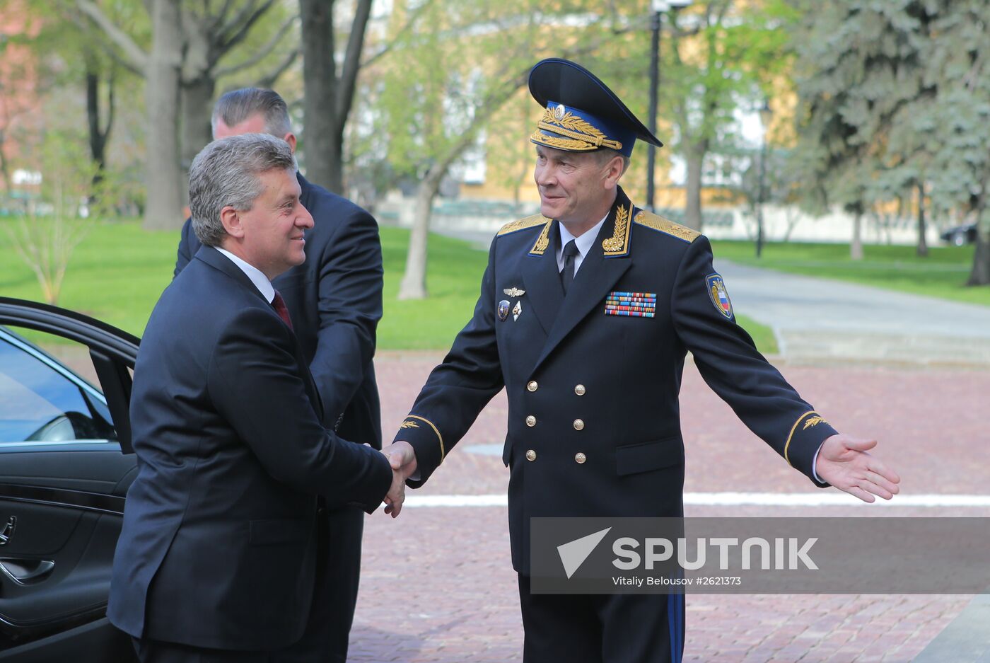 Kremlin Superintendent Sergei Khlebnikov welcomes foreign delegation heads and honorary guests