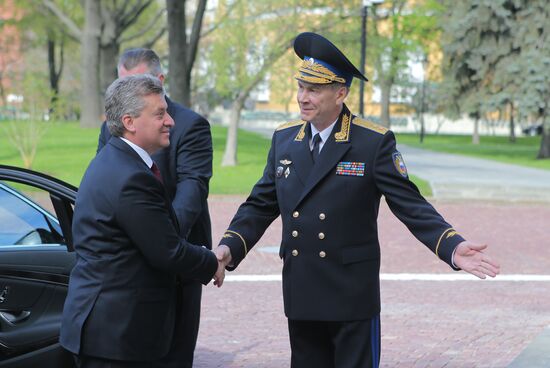 Kremlin Superintendent Sergei Khlebnikov welcomes foreign delegation heads and honorary guests