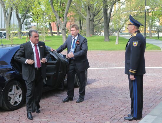 Kremlin Superintendent Sergei Khlebnikov welcomes foreign delegation heads and honorary guests